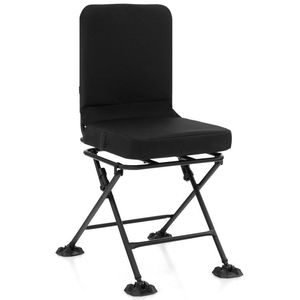 Swivel Folding <b>Chair</b> with Comfortable Backrest and <b>Padded</b> Cushion - Product Image 3