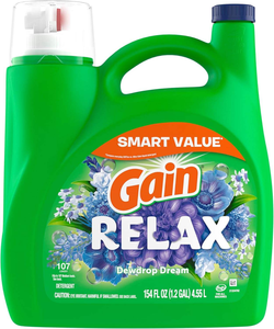 Détergent à lessive liquide Gain, Relax, compatible HE, 154 fl oz, 107 lavages - Product Image 2