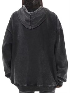 Sweat-shirts pour hommes effet délavé, tissu doux et confortable, look élégant, parfait pour un style décontracté, avec poches, anti-boulochage, pour l'automne - Product Image 3