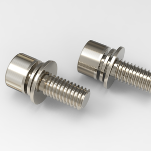 Tornillo de cabeza cilíndrica de acero aleado niquelado para estructuras de equipos automatizados, métrico - Product Image 2