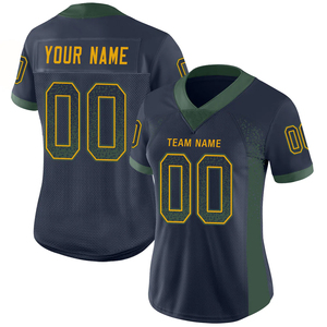 Maillot de football américain personnalisé de haute qualité, sublimé, en mesh, à manches courtes, respirant, protection UV, design estival, grandes tailles, nouveauté - Product Image 2