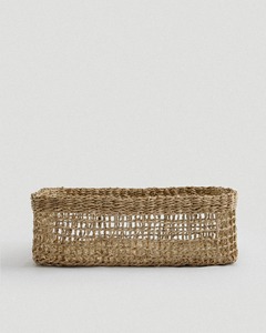 Set of 3 open-weave <b>square</b> seagrass <b>baskets</b> Handmade Storage <b>Basket</b> Wholesale eco-friendly Made in Viet Nam - Product Image 2
