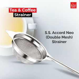 BEST PRICE FOOD GRADE SS ACCORD NEO DOUBLE MESH TEA AND COFFEE <b>STRAINER</b> KITCHEN <b>COLANDER</b> SET - Product Image 2