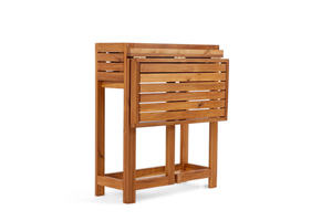 Table de jardinage en bois développée pour combiner un espace de travail de jardinage fonctionnel avec une apparence naturelle et épurée du bois - Product Image 3