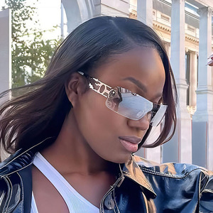 Senior Sense Y2k Fashionable Retro Sunglasses Pop Spice Girl Glasses <b>Sunscreen</b> UV Lady Sunglasses Shade - Product Image 1