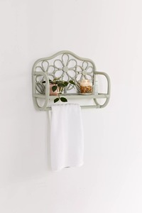 Étagère murale pour enfants en rotin tressé à la main, design fleur de marguerite, étagère de rangement pour chambre d'enfant, rotin naturel fait main, vente en gros - Product Image 2