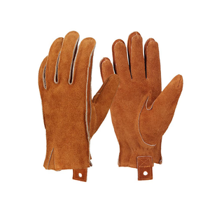 Gants de travail en cuir pour conducteurs, gants de conducteur en cuir de chèvre, gants de soudage TIG en cuir pleine fleur de vache - Product Image 1