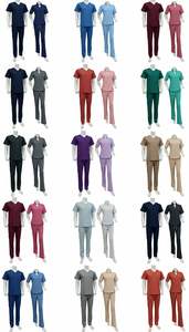 Ensemble de Blouses et Pantalons Médicaux pour Hommes et Femmes, Col en V, Respirant et Confortable, Tenue de Travail pour Soins Infirmiers, Fournisseur OEM en Gros - Product Image 6