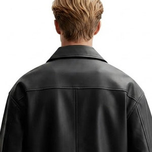Ropa Casual Estilo Streetwear, Chaquetas de Cuero para Hombre, Ligeras, Transpirables, Personalizadas, Lisas y Teñidas - Product Image 5