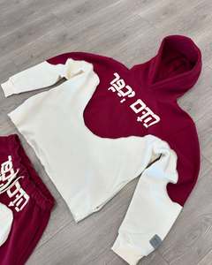 Custom <b>Dropped</b> Shoulder Hoodie & Flared Pants Baggy Sweatsuit Low Moq Tracksuit Tech Fleece Tracksuits for Men High Quality - Product Image 4