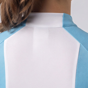 Maillot de vélo pour femme à manches courtes 100% polyester, maillot de cyclisme zippé pour femme, maillot de vélo à col montant pour femme - Product Image 5