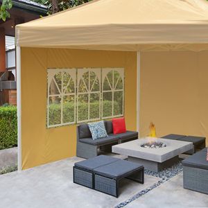 PANTONG 15-1046TPX Gazebo EZ 3x3m con Finestre Giallo Minerale Pergola & Tenda & Gazebo - Product Image 4