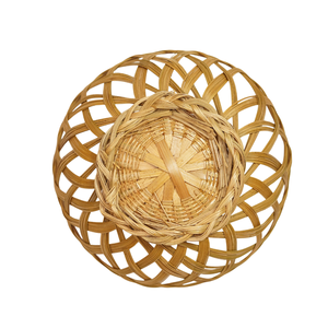 Panier à fruits rond en bambou tressé écologique, panier décoratif pour table, présentoir à pain, panier de présentation, vente en gros - Product Image 4