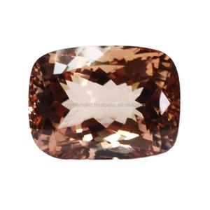 Cojín de color melocotón Rosa morganita corte Rectangular melocotón morganita alta calidad certificada venta al por mayor morganita Rosa suelta OEM - Product Image 4