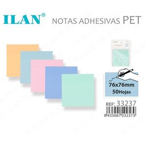 Bloc de Notas Adhesivas Ilan 76x76mm 50 Hojas Colores Macaron Surtidos - Product Image 3