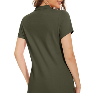 Professional Women's Corporate Office Wear for Shirts-Knitted Breathable 100% Cotton Short Sleeve Uniform T-Shirts - Product Image 2