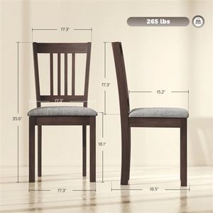 Set di 2 Sedie da Pranzo Grigie per Cucina e Soggiorno - Product Image 6