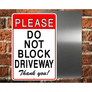 CIFbuy Señal de Tráfico Resistente a la Intemperie, Señal de Prohibido Estacionar para Entrada Privada, para Uso Comercial y Residencial, TikTok para Servicio de Recogida Temu - Product Image 3