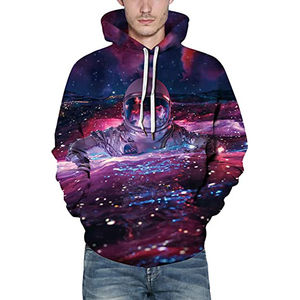 High Quality 500 GSM 100% Cotton Fleece Custom Logo Streetwear Thick Heavyweight Oversized Pullover Hoodies for Men Printed - Product Image 3