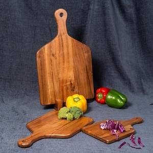 Tabla de cortar de madera de acacia sostenible de alta calidad con asa, 1.2 cm de grosor, para servir queso y embutidos en la cocina. - Product Image 5