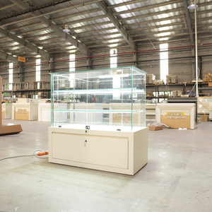 Clean Fit <b>Counter</b> Glasses Display Mirror Finished Metal Display Table Retail Gold White Jewelry Showcase Cabinet | OEM Service - Product Image 1