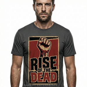 Custom Graphic T Shirt Men Heavyweight Cotton Tee Shirt Printing Vintage Horror Zombie T-shirt Manufacturer Oversized <b>Tshirts</b> - Product Image 5