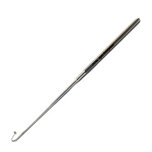 Instrumento Quirúrgico Veterinario de Acero Inoxidable con Gancho Snook y Extremo Esférico para la Eliminación de Ovarios en Procedimientos de Esterilización Animal - Product Image 4