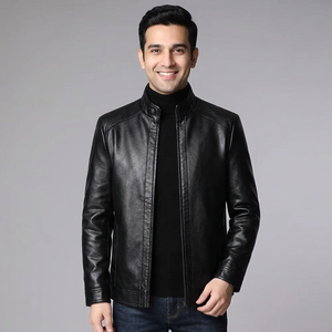 OEM Custom Winter Black Racing Motorcycle <b>Leather</b> <b>Jacket</b> for <b>Men</b> - Product Image 2