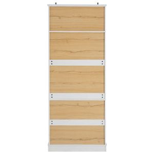 Armadio Dispensa da Cucina in Legno Massello Stile Rustico a 8 Ante con 3 Ripiani Regolabili e 3 Cassetti Grandi - 198,5 cm di Altezza - Product Image 5