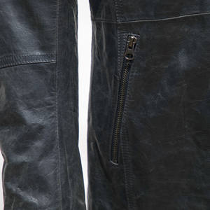 Blousons de moto classiques noirs personnalisés pour hommes, style vintage en cuir, coupe-vent, imperméables, respirants et légers - Product Image 4