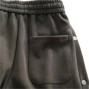 Shorts de sport décontractés pour hommes et garçons, avec cordon de serrage sur le côté, gris foncé - Product Image 6