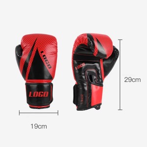 Guantes de Boxeo Profesionales de Piel Sintética para Adultos, 12oz, con Cierre, Transpirables, Rojos y Negros, Equipo de Entrenamiento de Artes Marciales de Alta Calidad - Product Image 6