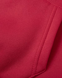Red Hooded Fleece Breathable Sweatshirt for Children Casual Winter Wear Knitted Regular Sleeve Lined - Product Image 3