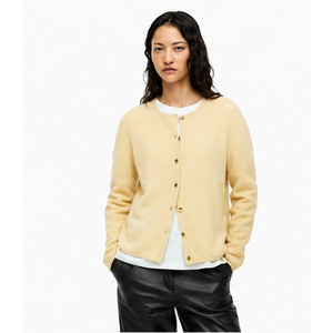 Pull en maille rose oversize pour femme, col en V, manches longues, tricot d'hiver décontracté - Product Image 4