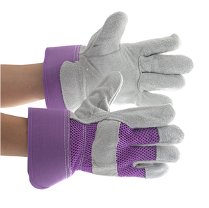 Heavy-Duty Construction PU Leather Work Rigger <b>Gloves</b> XL Qualified Safety Reinforced Cowhide Split Leather Cotton Lining - Product Image 2