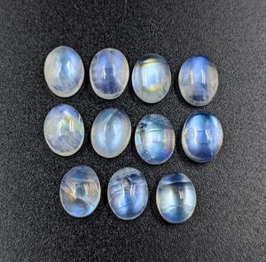พลอยมูนสโตนทรงรีหลากสีรุ้ง ขนาด 6x8 7x9 9x11 12x16 มม. พลอยธรรมชาติสำหรับทำเครื่องประดับ - Product Image 3