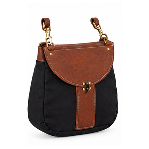 Lightweight Game Minimalist Canvas Crossbody Falconry Bag With Leather Flap And Brass Hardware For Outdoor Use Falconry Bags - Product Image 4