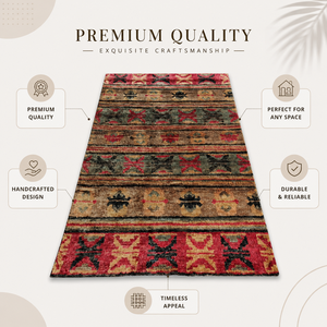 Natural Hand Knotted Eco Friendly Jute <b>Carpet</b> Abstract Pattern for Living Room Bedroom Hallway Area Rug Rustic Floor Covering - Product Image 6