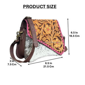 Nouvel Arrivage 2026 – Sac à Main Designer en Cuir Véritable Fait Main avec Motifs Floraux, Sac Bandoulière Premium en Cuir de Vachette pour Femme - Product Image 2
