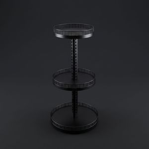 Étagère promotionnelle ronde One Tech polyvalente et moderne, hauteur 1300 mm, 3 niveaux, en fer thermolaqué anti-rouille pour présentation en supermarché - Product Image 5