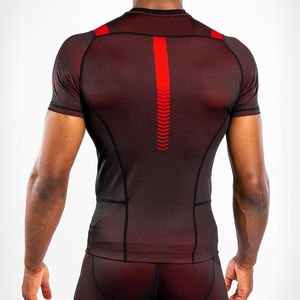 Vente en gros, prix d'usine, rashguard MMA sur mesure pour hommes, haute qualité, Jiu Jitsu, manches longues, 100% coton, séchage rapide, respirant - Product Image 6