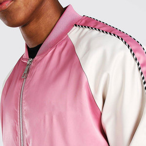 Streetwear Fashion <b>Jackets</b> Bulk Discount Satin Made Varsity <b>Jackets</b> Two Tone Zipper Regular <b>Bomber</b> Coat Low MOQ Apparel Supplier - Product Image 6
