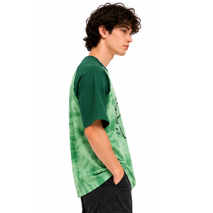 Camiseta Raglán Tie Dye para Hombre, 100% Algodón, Manga en Contraste, Cuello Redondo, Estampado Gráfico, Ropa Casual Urbana, Moda al por Mayor, OEM EAZWEARS - Product Image 3