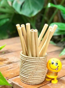 Pailles en bambou naturel en vrac du Vietnam, réutilisables, écologiques, recyclables, modèle 99 Gold Data Joyce, longueur 200 mm, vente en gros - Product Image 6