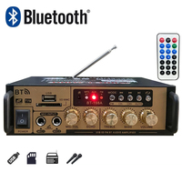 Profesyonel Dijital 2 Kanallı Hi-Fi Mini Ev Amfisi 40W+40W 12V/220V Alüminyum Alaşımlı Subwoofer