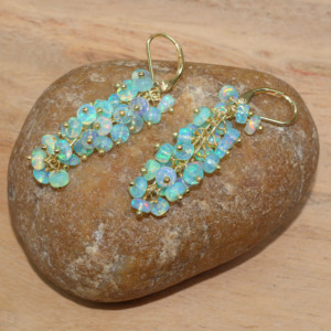 Pendientes de alta calidad con cuentas de colores, pendientes llamativos con cuentas, pendientes artesanales con cuentas. - Product Image 6