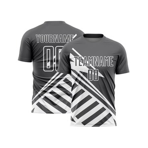 Camiseta de Fútbol Personalizada con Nombre y Número, Diseño Sublimado de Dos Tonos, 100% Poliéster, Unisex, para Verano - Product Image 1