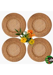 Luxury Handmade Natural Rattan Charger Plate <b>Placemats</b> <b>Round</b> Woven Dining Table Mats Eco Friendly Decorative Accessories - Product Image 6