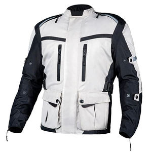 Blouson de moto en polaire imperméable à col montant pour homme - Coupe-vent, respirant, protection hivernale pour le dos, les coudes et les épaules - Product Image 1