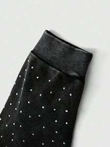 OEM Sweat à capuche zippé en polaire, imprimé léopard, entièrement orné de strass et de cristaux scintillants, coupe oversize, style streetwear, épais pour l'hiver - Product Image 3